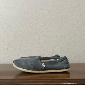 TOMS Blue Canvas Slip-On Flats